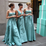 Tiffany blue bridesmaid three girls