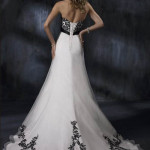 Strapless Wedding Dress with sash back view