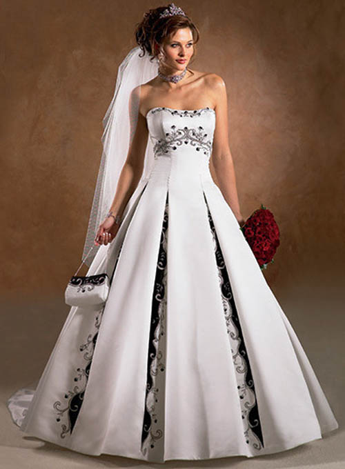 If white is the common color of wedding dress then you can try to create a
