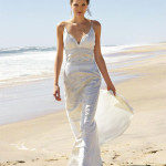 Nicole Miller beach wedding dress