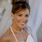 wedding hairstyle with veil