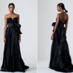 black strapless bridal dress by vera wang