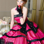 Pink Black Wedding Dresses