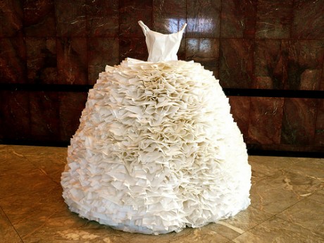 Unique paper wedding dress