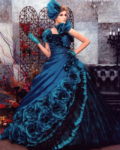 Blue Gypsy Wedding Dress