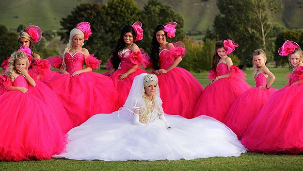 Gypsy wedding dress and gypsy bridesmaid dresses