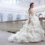 Rufled Bodice Sweethearth Wedding Dress 2012