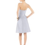Back View of Light Blue Bridesmaid Dress by Alfred Sung