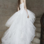 Back View of Straight Across Neck Line Wedding Dress by Vera Wang