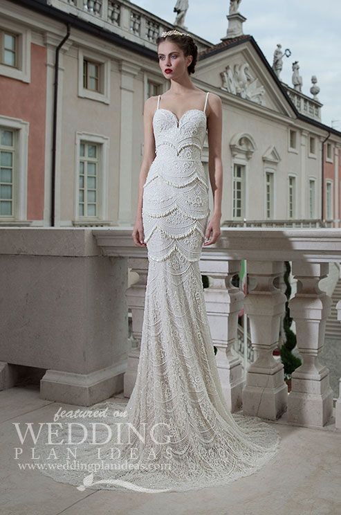 Stunning lace wedding dress by Berta