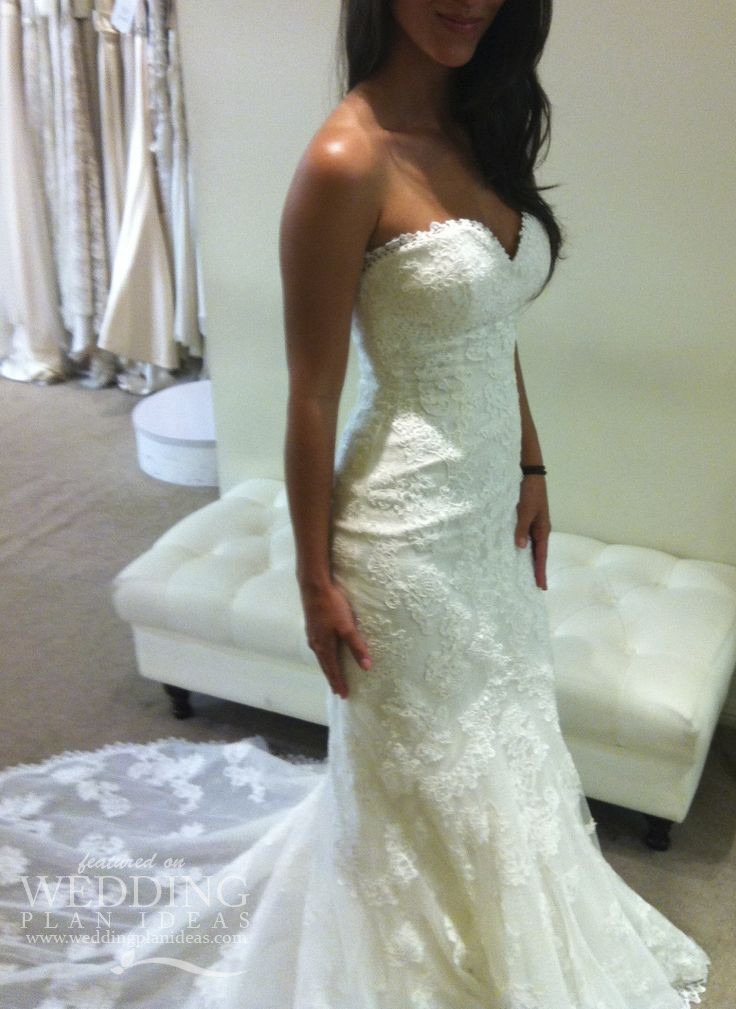 White Lace Wedding Dress by Pronovias