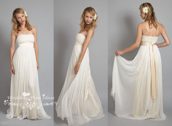 White Grecian wedding gowns