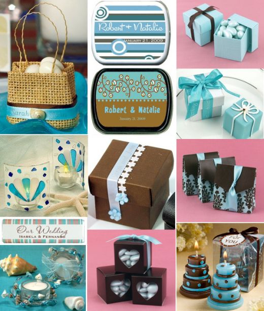 Tiffany Blue and Brown Favor Ideas